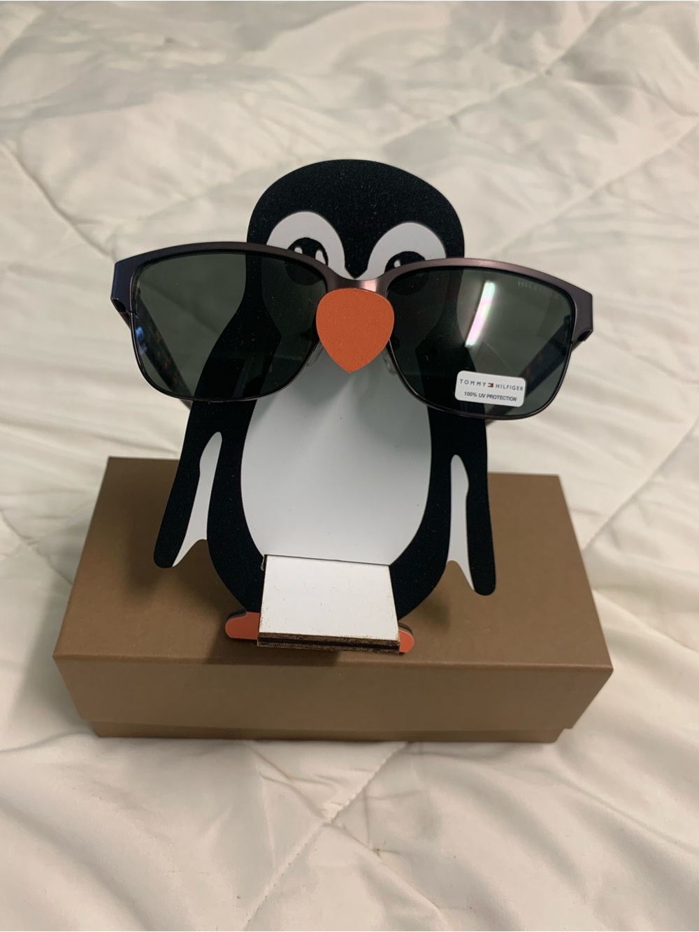 Tommy Hilfiger Kids Black Frame Sunglasses with Dark Green Lenses